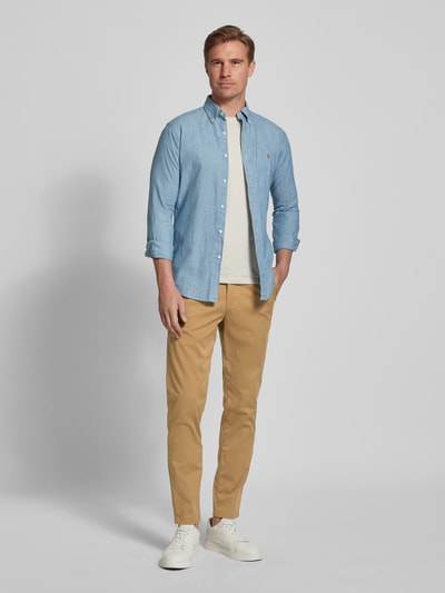 SELECTED HOMME Slim Fit Chino in unifarbenem Design Modell 'NEW Miles' Camel 1