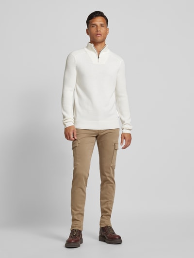 MAC Tapered fit cargobroek met riemlussen, model 'Driver' Beige - 1