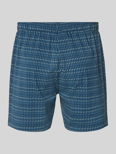 Produktfoto, Relaxed Fit Boxershorts aus Baumwoll-Mix im 2er-Pack von SCHIESSER, blau mit weißem Streifenmuster, elastischer Bund, Herrenwäsche