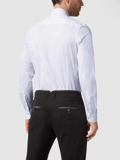 OLYMP No. Six Super Slim Fit Business-Hemd aus Jersey  Weiss 5