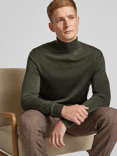 SELECTED HOMME Strickpullover aus Lanawolle Modell 'TRAY' Dunkelgruen 3