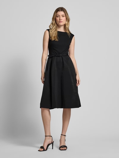 Lauren Ralph Lauren Knielanges Kleid mit Kappärmeln Modell 'NOELLA' Black 4