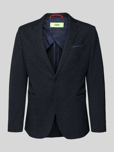 Cinque Slim fit 2-knoops colbert met paspelzakken, model 'Data' Zwart - 2