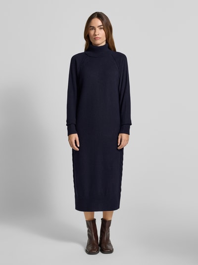 ICHI Midi-jurk met ribboorden, model 'DASILA' Marineblauw - 4