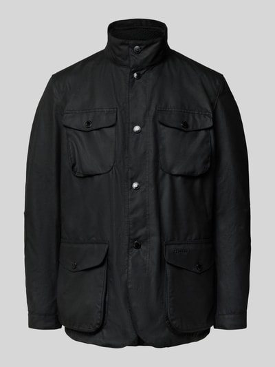 Barbour Regular Fit Jacke aus gewachster Baumwolle Black 2