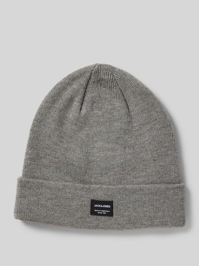 Jack & Jones Beanie met labeldetail Middengrijs gemêleerd - 1