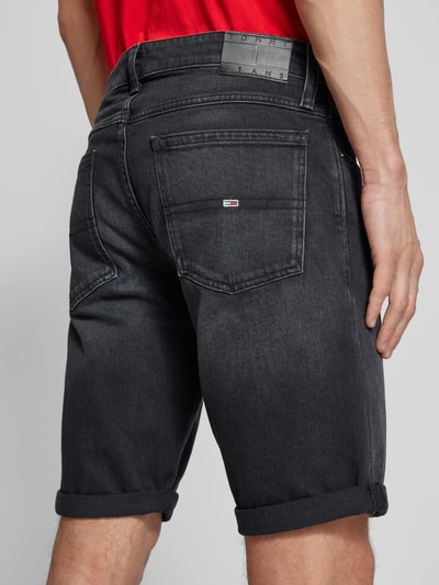 Tommy Jeans Korte slim fit jeans in 5-pocketmodel, model 'RONNIE' Zwart - 3