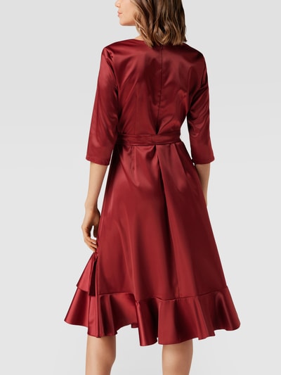 Paradi Cocktailkleid mit V-Ausschnitt Bordeaux 5