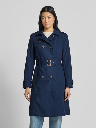 Soyaconcept Trenchcoat met strookzakken Donkerblauw - 4