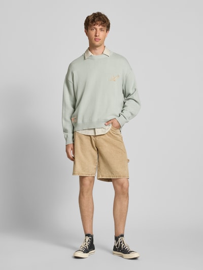 ANOTHER COTTON LAB Strickpullover mit Logo-Stitching Hellgruen 1