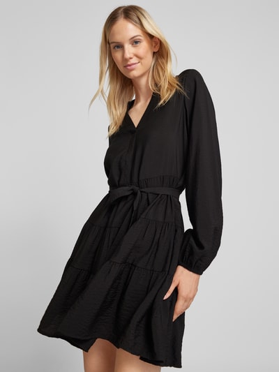 Vero Moda Flatteuze vrijetijdsjurk met ballonmouwen, model 'JOSIE' Zwart - 3