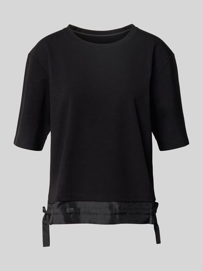 Marc Cain T-Shirt aus Modal-Mix mit Schleifen-Details Black 2
