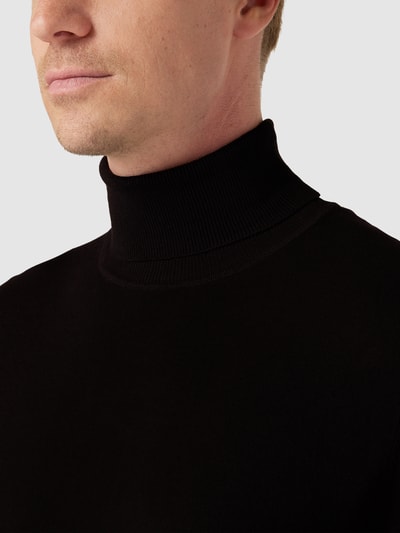 MCNEAL Longsleeve mit geripptem Rollkragen Schwarz 3
