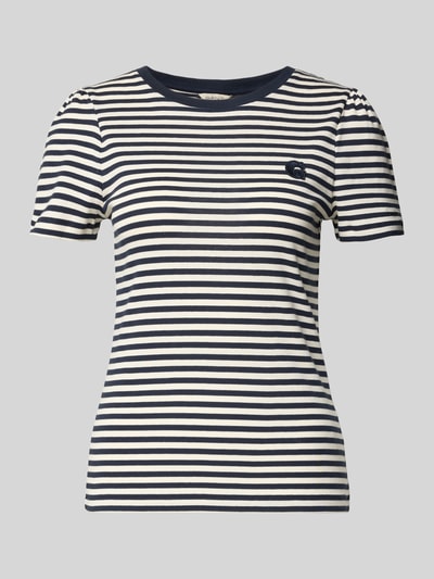 Gant T-Shirt mit Label-Patch Marine 2