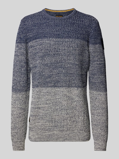 PME Legend Strickpullover mit gerippten Abschlüssen Marine 2