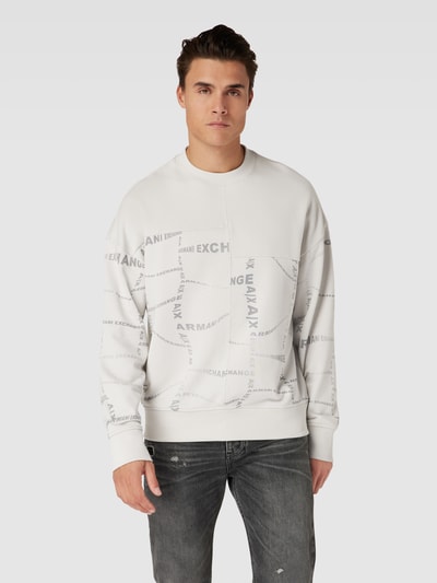 ARMANI EXCHANGE Sweatshirt mit Logo-Muster Hellgrau 4