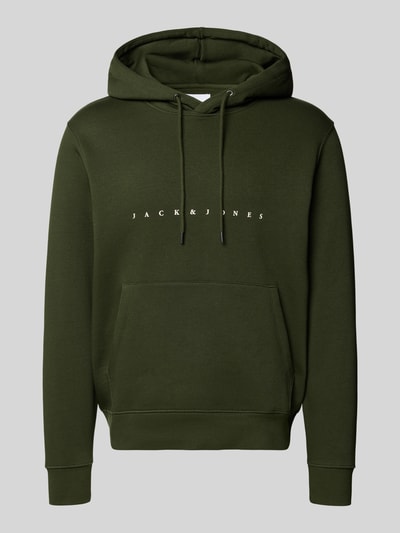 Jack & Jones Hoodie mit Label-Print Oliv 2