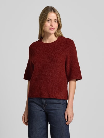 MSCH Copenhagen Gebreid shirt met wol, model 'Milania' Donkerrood - 4