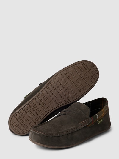 Barbour Penny loafers met schachtbrug, model 'PORTERFIELD' Donkerbruin - 4