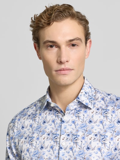 Jake*s Slim fit zakelijk overhemd van katoen met kentkraag Wit - 3