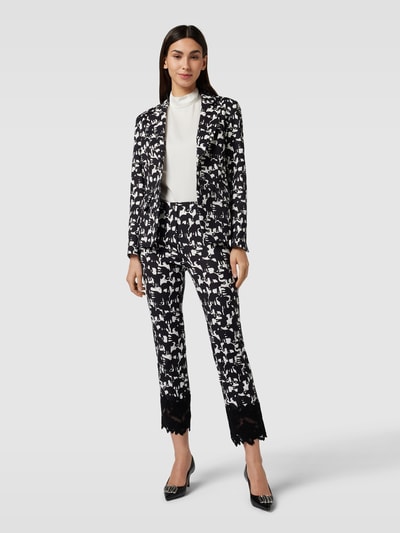 Marc Cain Blazer met all-over motiefprint Zwart - 1