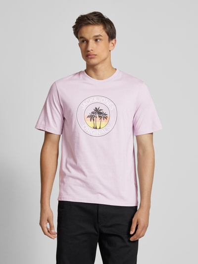 Jack & Jones T-Shirt mit Label-Print Modell 'CYRUS' Flieder 4