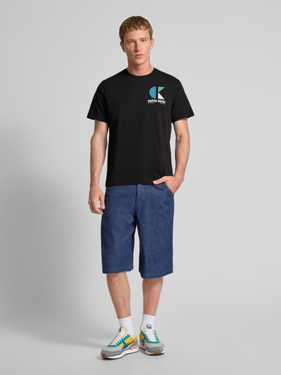 Calvin Klein Jeans T-shirt met labelprint Zwart - 1