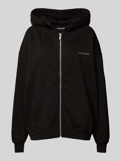 Pegador Oversized Sweatjacke mit Kapuze Black 2