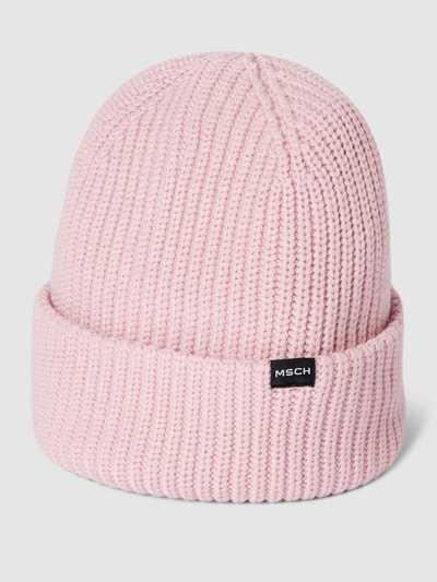 MSCH Copenhagen Beanie met labeldetail, model 'Rachelle' Roze - 1