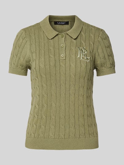 Lauren Ralph Lauren Poloshirt in Strick-Optik Oliv 2