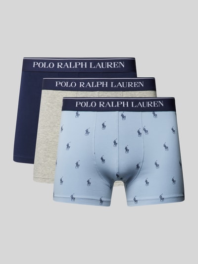 Polo Ralph Lauren Underwear Obcisłe bokserki z paskiem z logo w zestawie 3 szt. Szaroniebieski 1