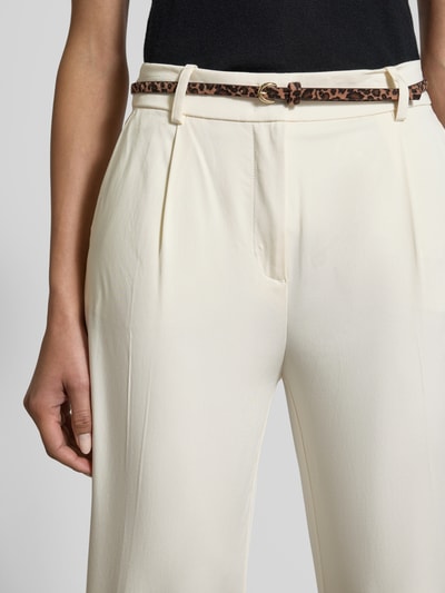 Christian Berg Woman Wide leg chino met riem Offwhite - 3
