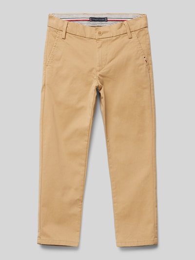 Tommy Hilfiger Teens Chino met Franse steekzakken Camel - 1