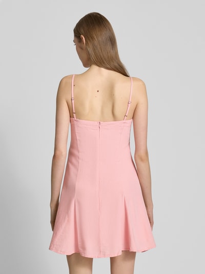 Review Ausgestelltes Minikleid Leinen-Anteil Rosa 5
