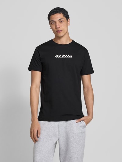 Alpha Industries T-Shirt mit Label-Print Black 5