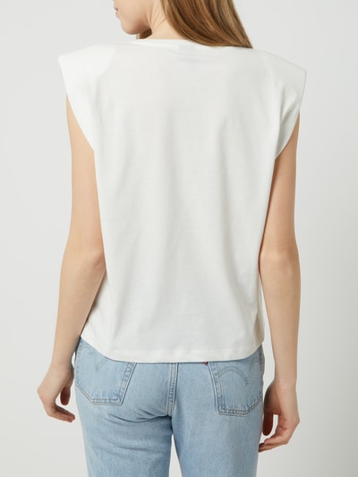 Vero Moda Top mit Baumwoll-Anteil Modell 'Evelyn' Weiss 5