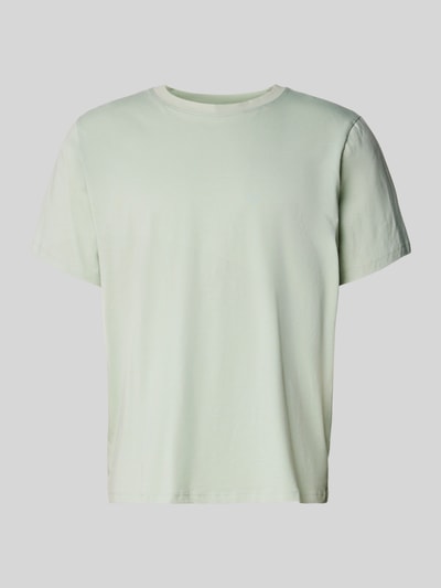 Produktfoto, jasny jednolity kolor, okrągły dekolt, krótkie rękawy, materiał jersey, Regular Fit T-Shirt aus reiner Baumwolle Modell 'ASPAN' von SELECTED HOMME, krój regular fit, czysta bawełna
