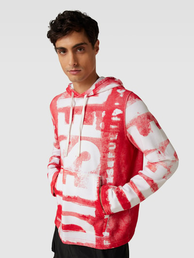 Diesel Hoodie aus reiner Baumwolle Rot 3