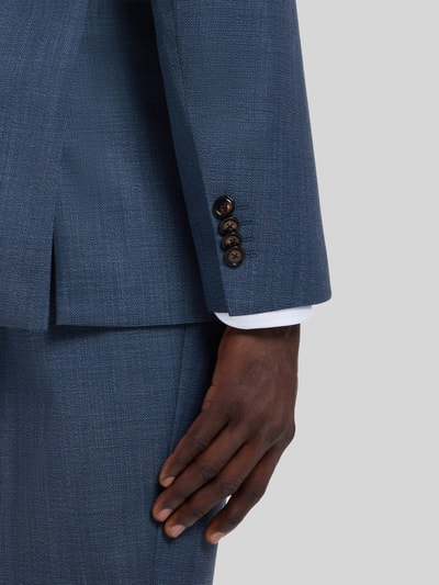 BOSS Slim Fit Anzug aus Wolle mit feinem Webmuster Blau 7