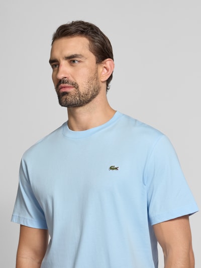 Lacoste Regular Fit T-Shirt aus reiner Baumwolle Hellblau 3