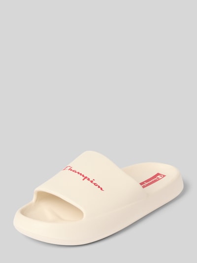 CHAMPION Slides mit Logo-Print Offwhite 1