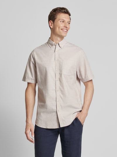 Christian Berg Men Freizeithemd mit Button-Down-Kragen Sand 4