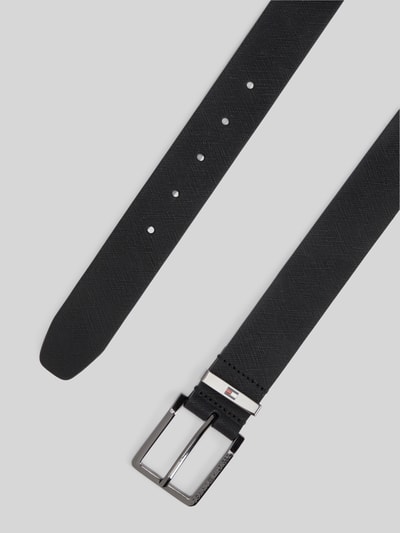Tommy Hilfiger Gürtel aus echtem Leder Modell 'OLIVER SAFFIANO 3.5' BLACK 2