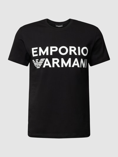 Emporio Armani T-Shirt mit Label-Print Black 2