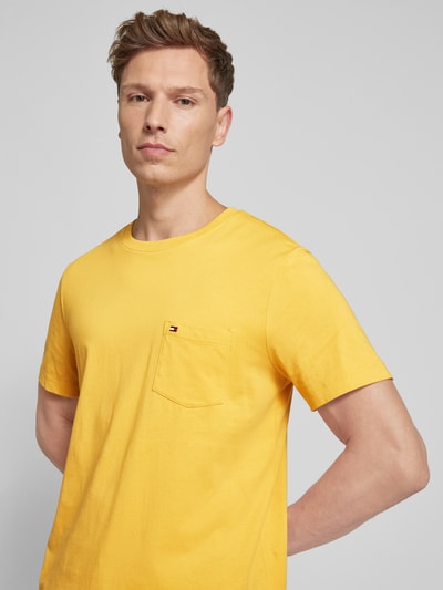 Tommy Hilfiger T-shirt met borstzak Geel - 3