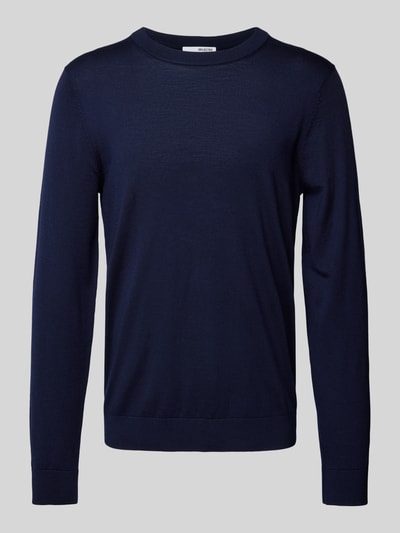 SELECTED HOMME Gebreide pullover met ribboorden, model 'TRAY' Donkerblauw - 2