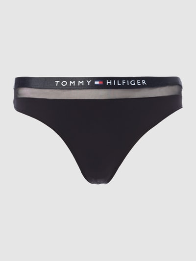 TOMMY HILFIGER String mit Einsätzen aus Mesh Black 2