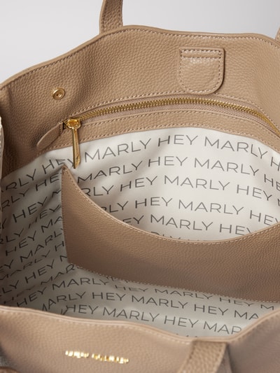 Hey Marly Torba shopper ze skóry bydlęcej model ‘Pretty Pal’ Szarobrązowy 5