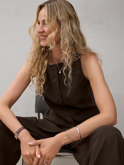 Style Icon Collection Ärmellose Weste mit Knopfleiste - curated by Anouk Yve Dunkelbraun 6