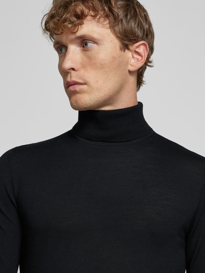 Roy Robson Strickpullover mit Rollkragen Black 3